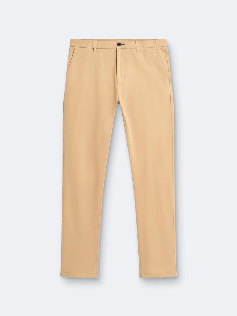 Chino slim en coton élasthane uni