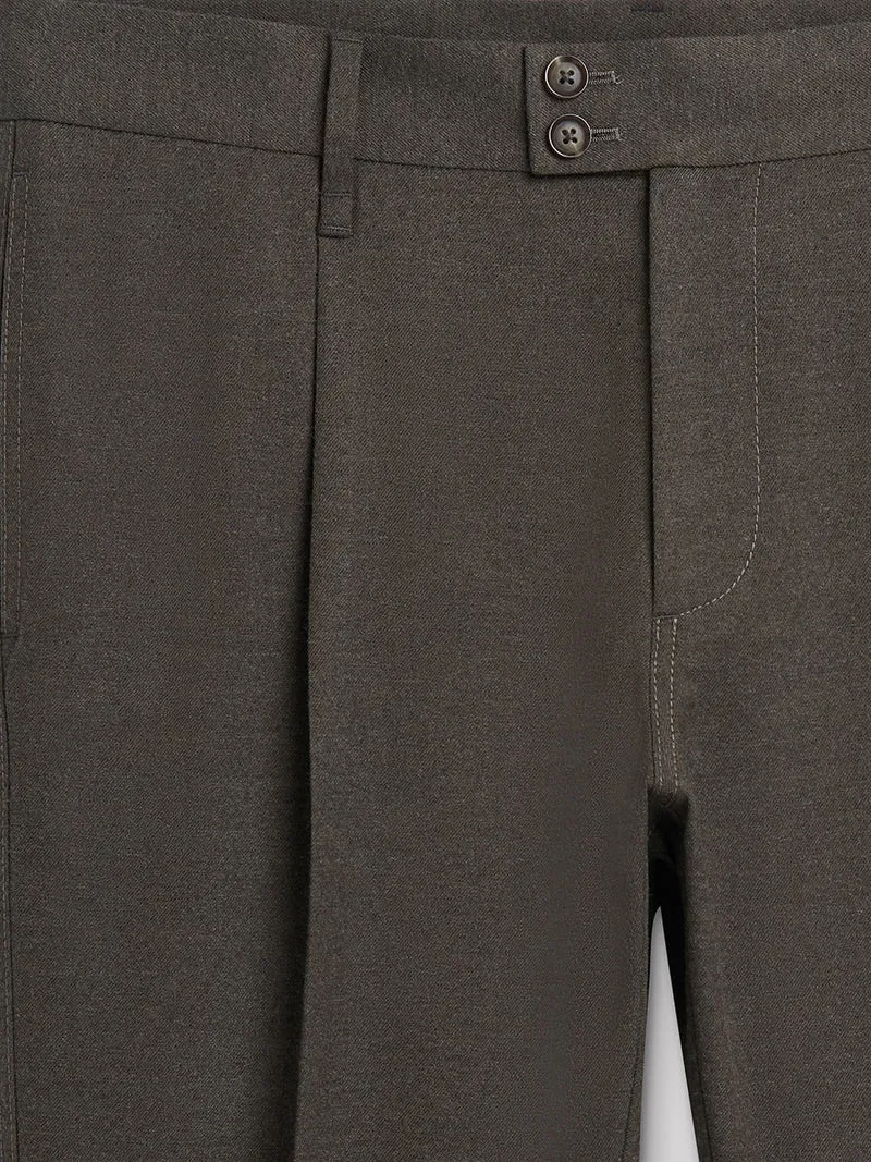 Slack en poly-viscose uni