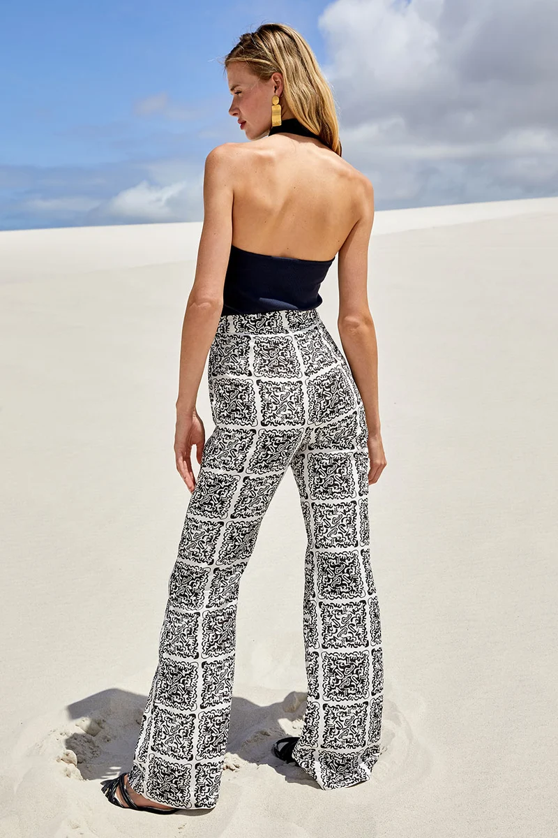 Pantalon Anasa Fusion Noir et Blanc