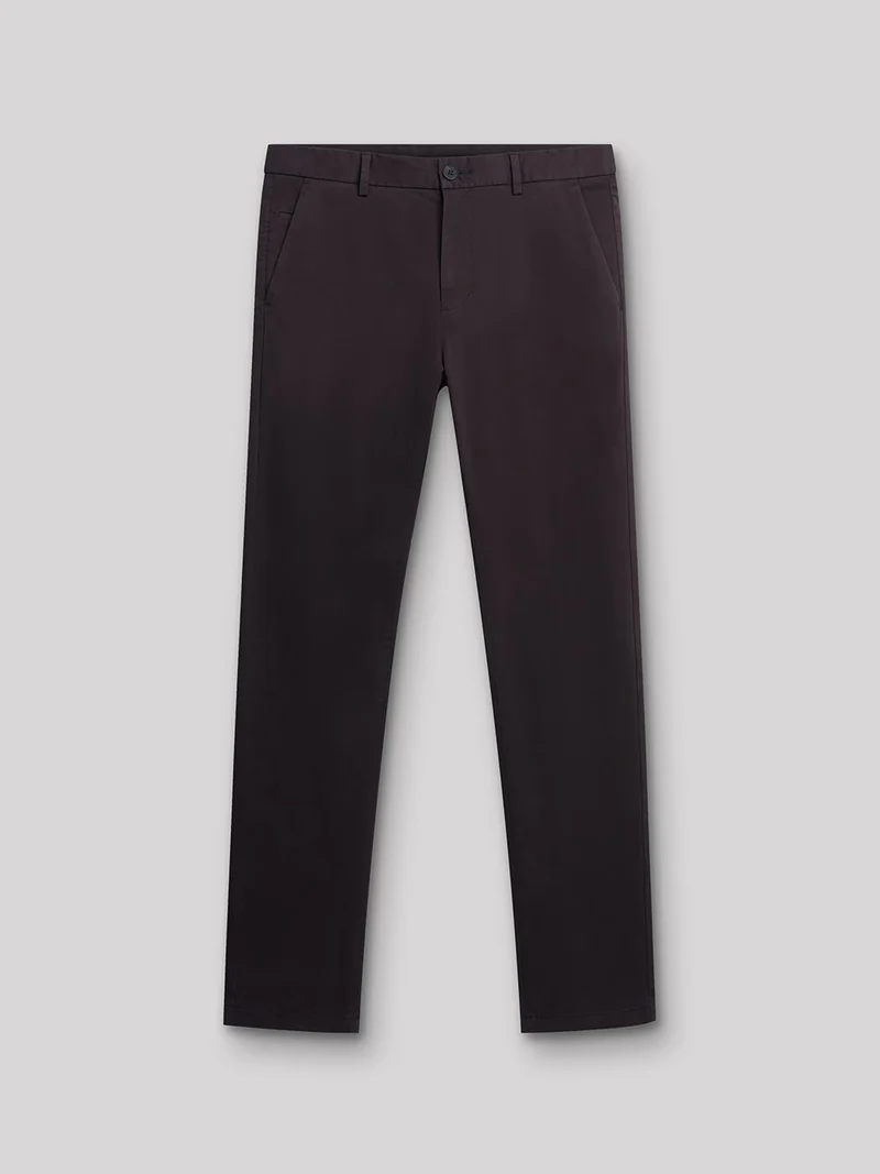 Chino slim en coton élasthane uni