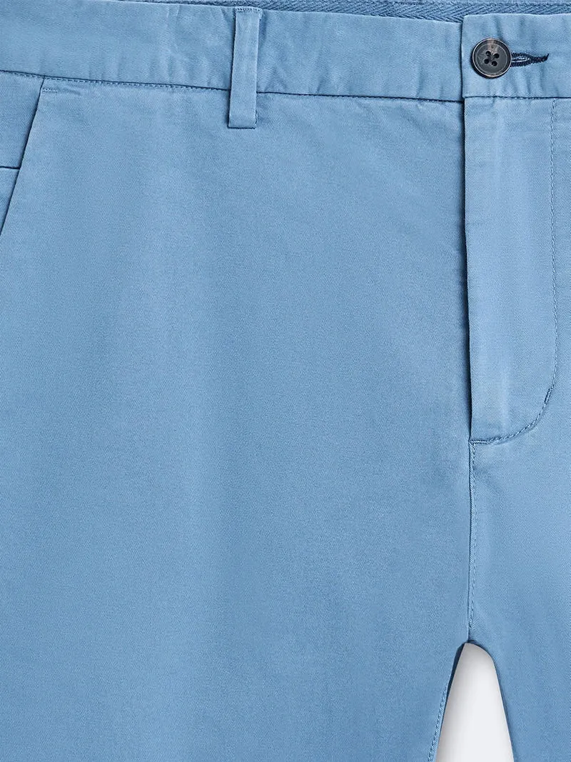 Chino slim en coton élasthane uni