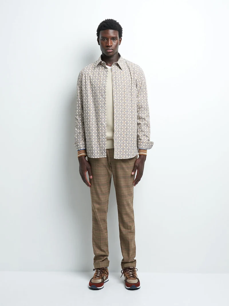 Slack en poly-viscose carreaux