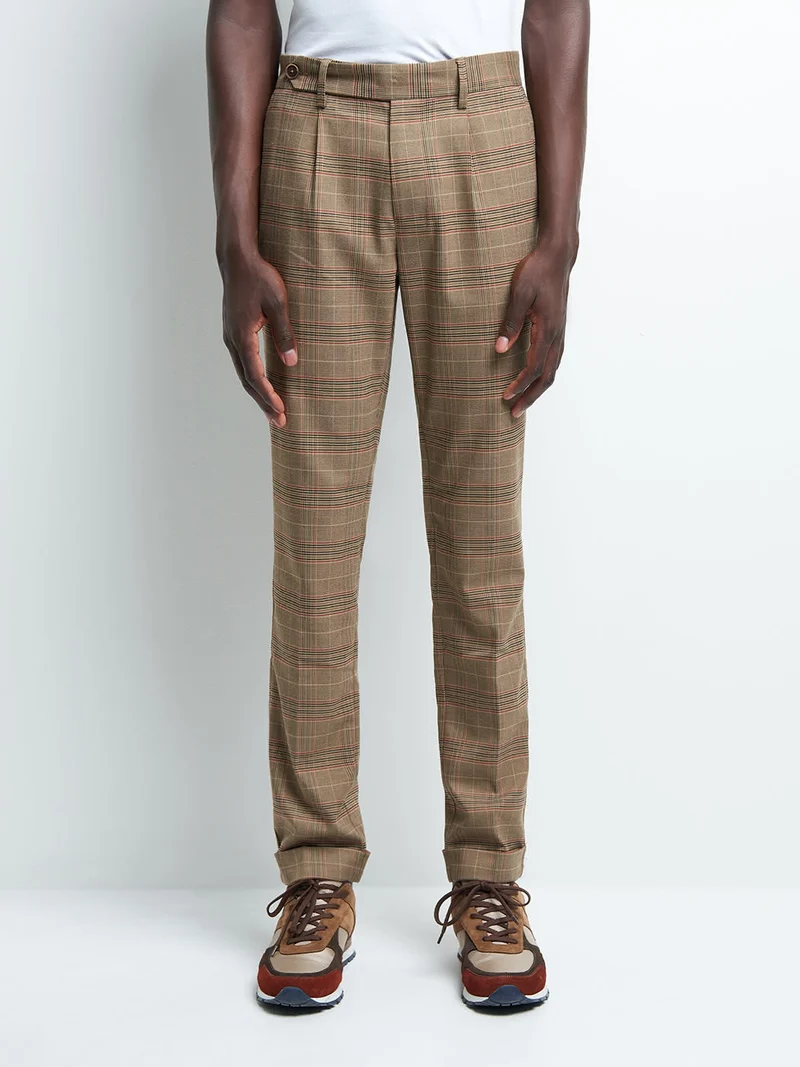 Slack en poly-viscose carreaux