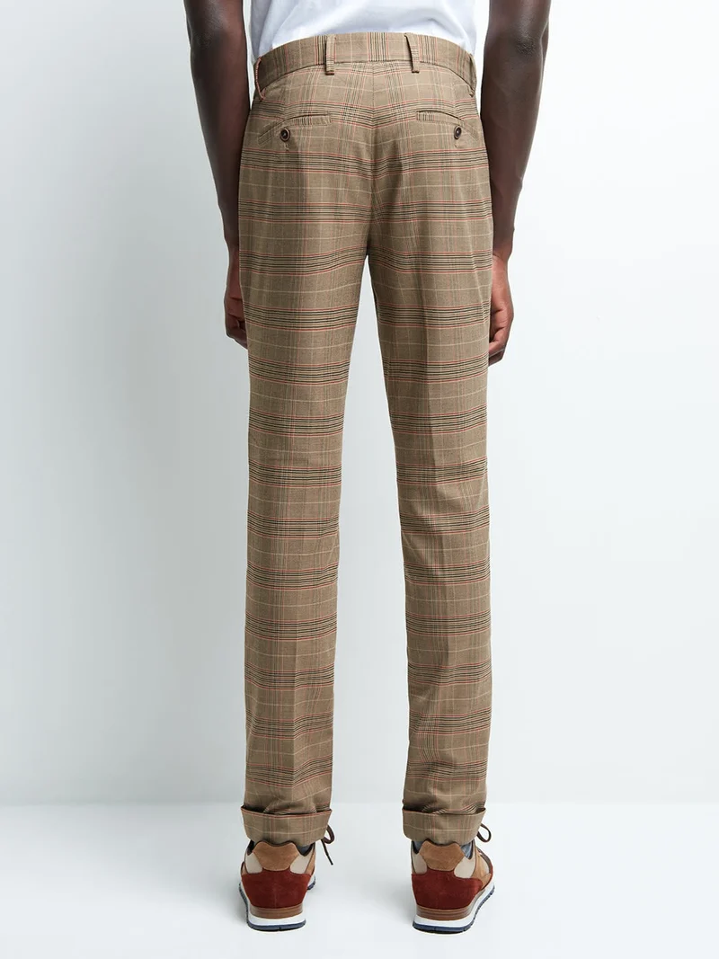 Slack en poly-viscose carreaux