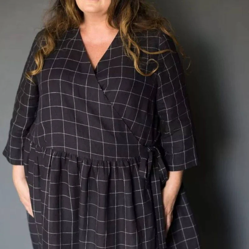 PATRON DE COUTURE PDF | Robe portefeuille Etta | Merchant & Mills | UK 18–28