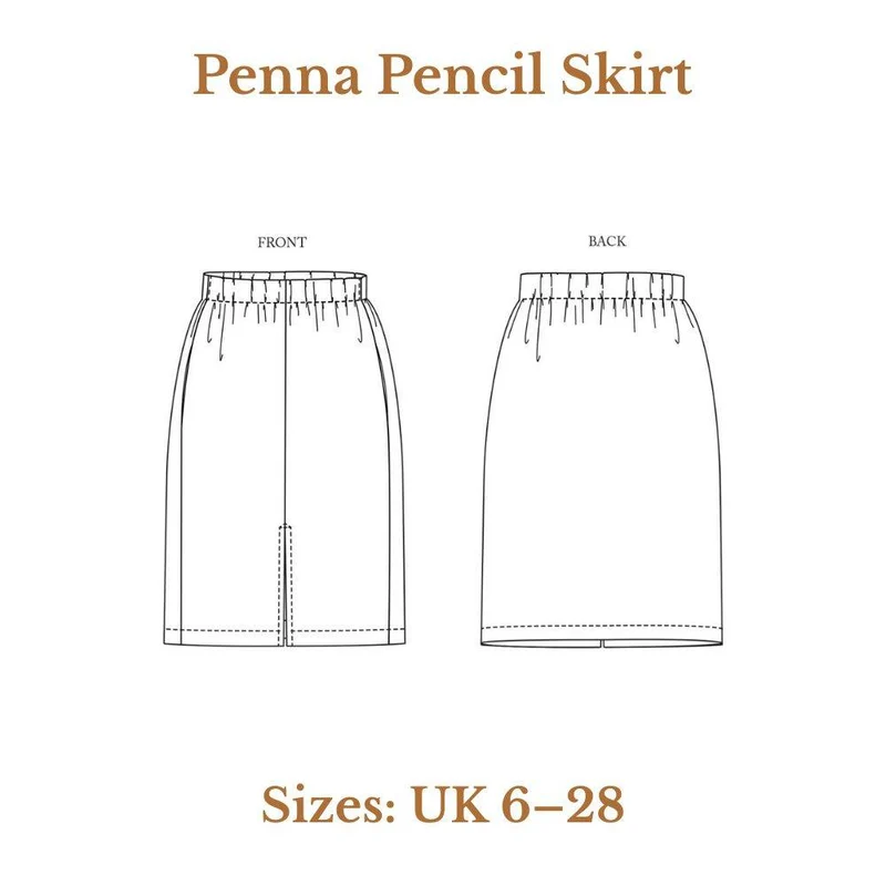 PATRON DE COUTURE PDF | Jupe crayon Penna | Merchant & Mills | A4 SEULEMENT