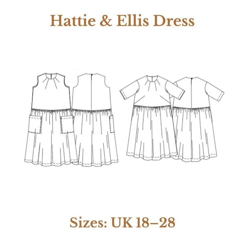 PATRON DE COUTURE PDF | Robe Hattie & Ellis | Merchant & Mills | UK 18–28