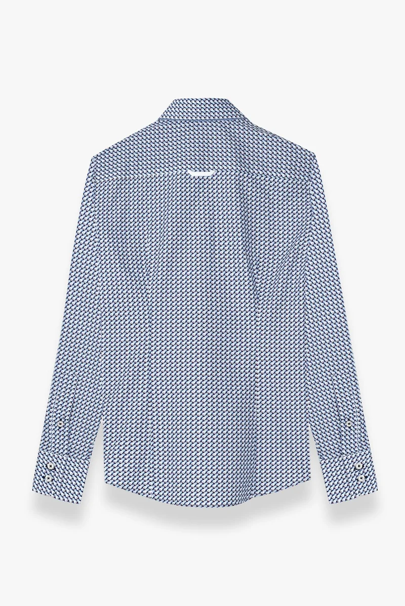 Silvia Iconic Poplin Women’s Shirt White Navy Blue