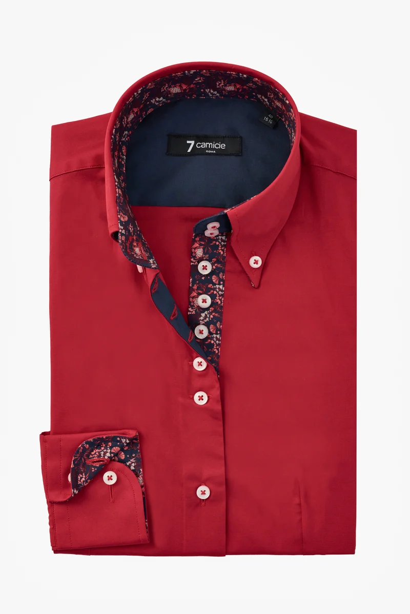 Silvia Iconic Poplin Stretch Women’s Shirt Red