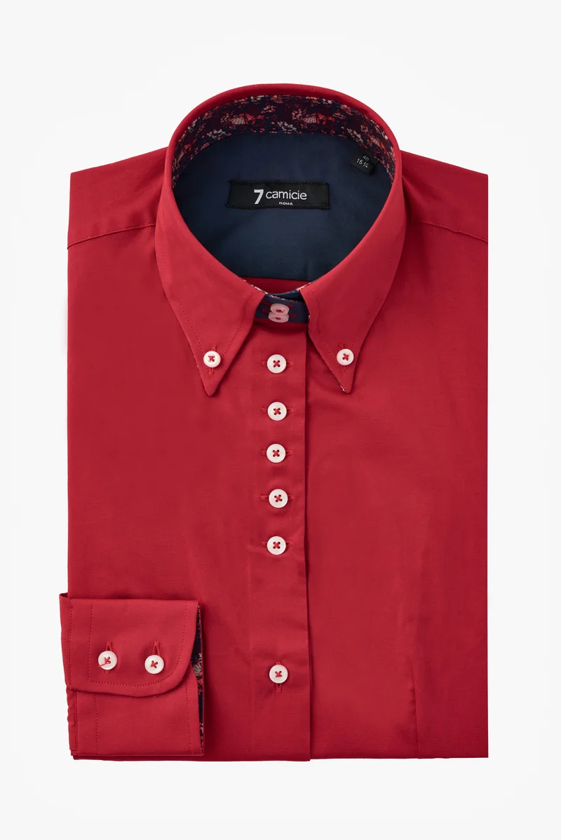 Silvia Iconic Poplin Stretch Women’s Shirt Red