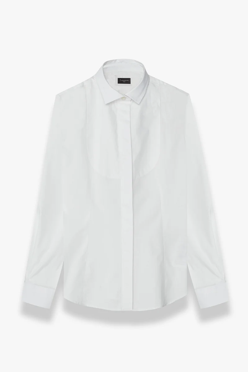 Tuxedo Essentials Poplin Stretch Women Shirt White