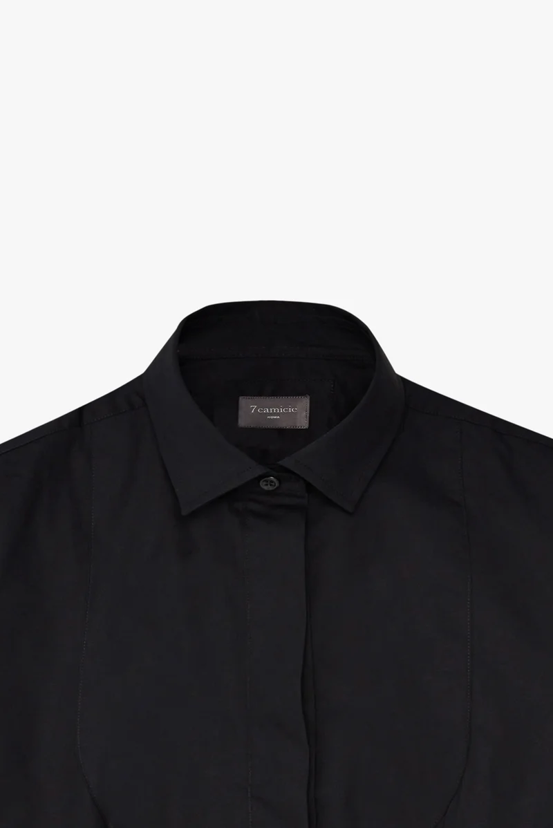 Tuxedo Essentials Poplin Stretch Women Shirt Black