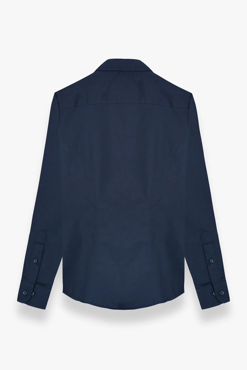Tuxedo Essentials Poplin Stretch Women Shirt Blue