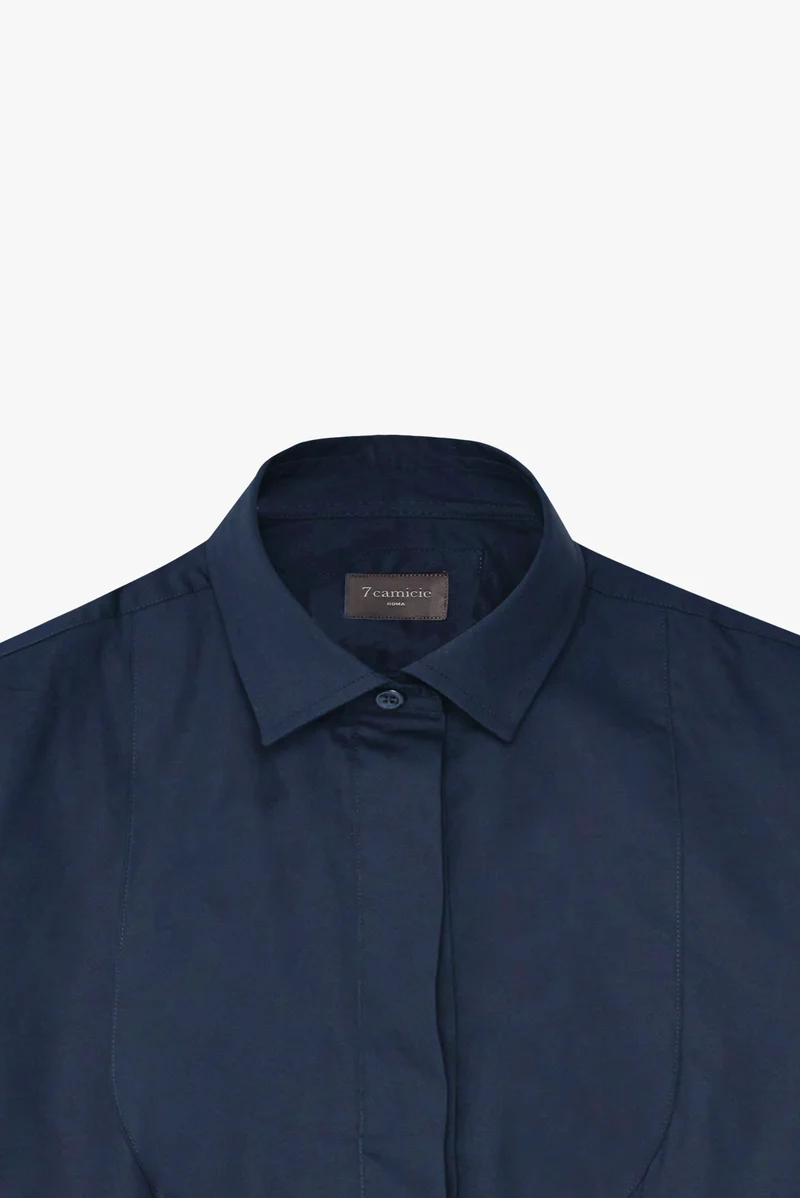 Tuxedo Essentials Poplin Stretch Women Shirt Blue