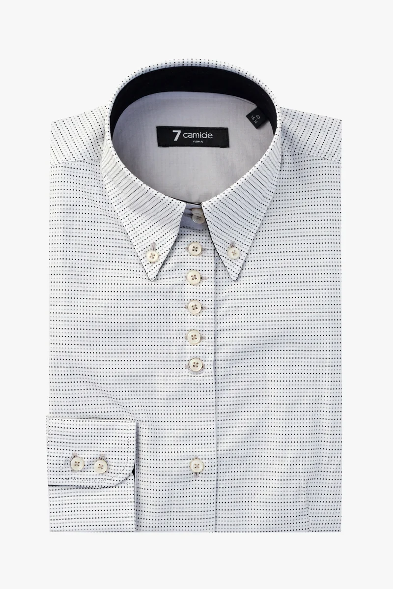 Silvia Iconic Jaquard Women’s Shirt White Black