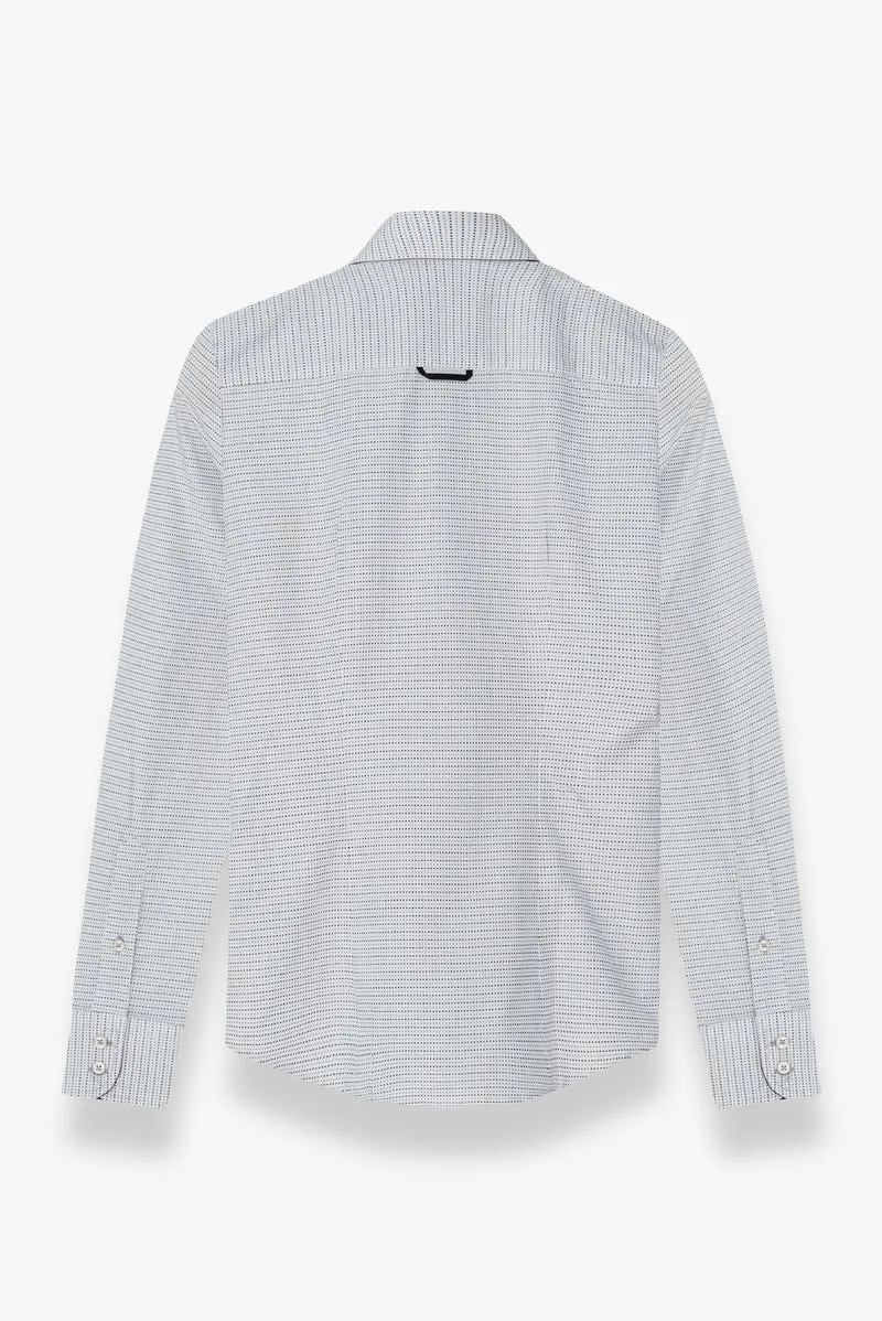 Silvia Iconic Jaquard Women’s Shirt White Black