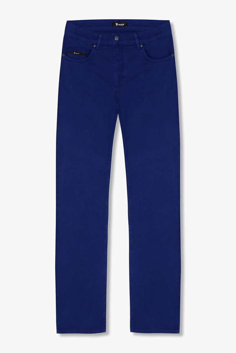Cotton Stretch Man Pant Blue
