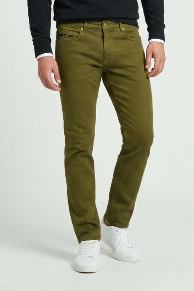 Cotton Stretch Man Pant Green