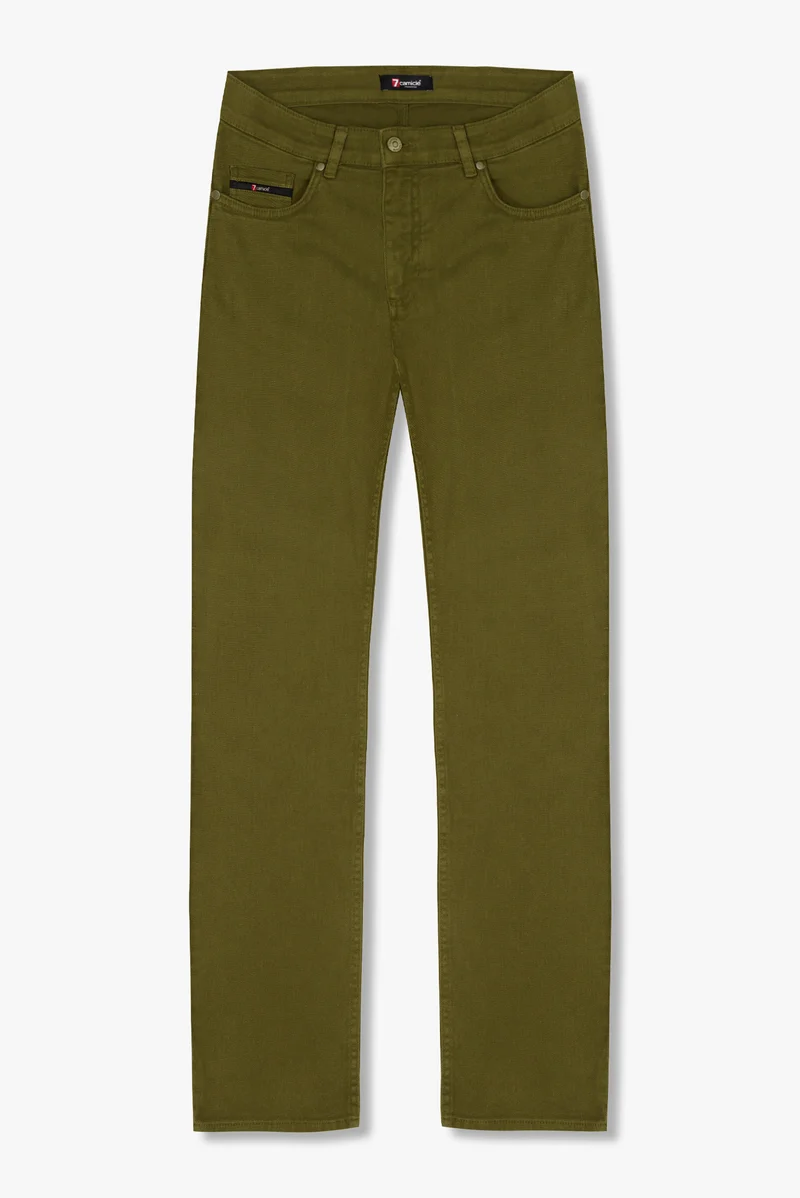 Cotton Stretch Man Pant Green