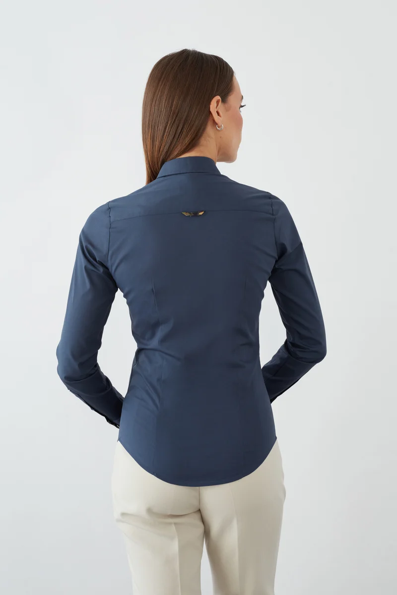 Beatrice Sport Poplin Stretch Women’s Shirt Blue