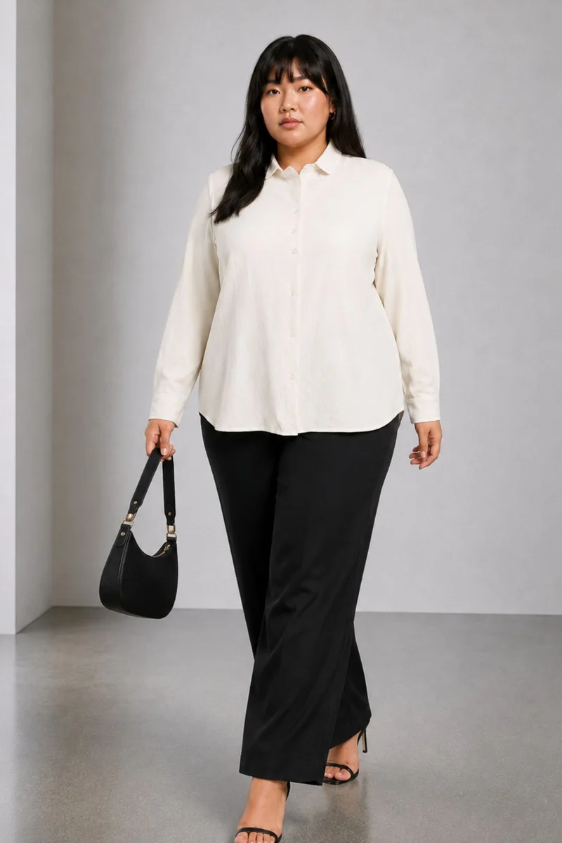 Loloina Top|Cotton Notch Collar Shirt