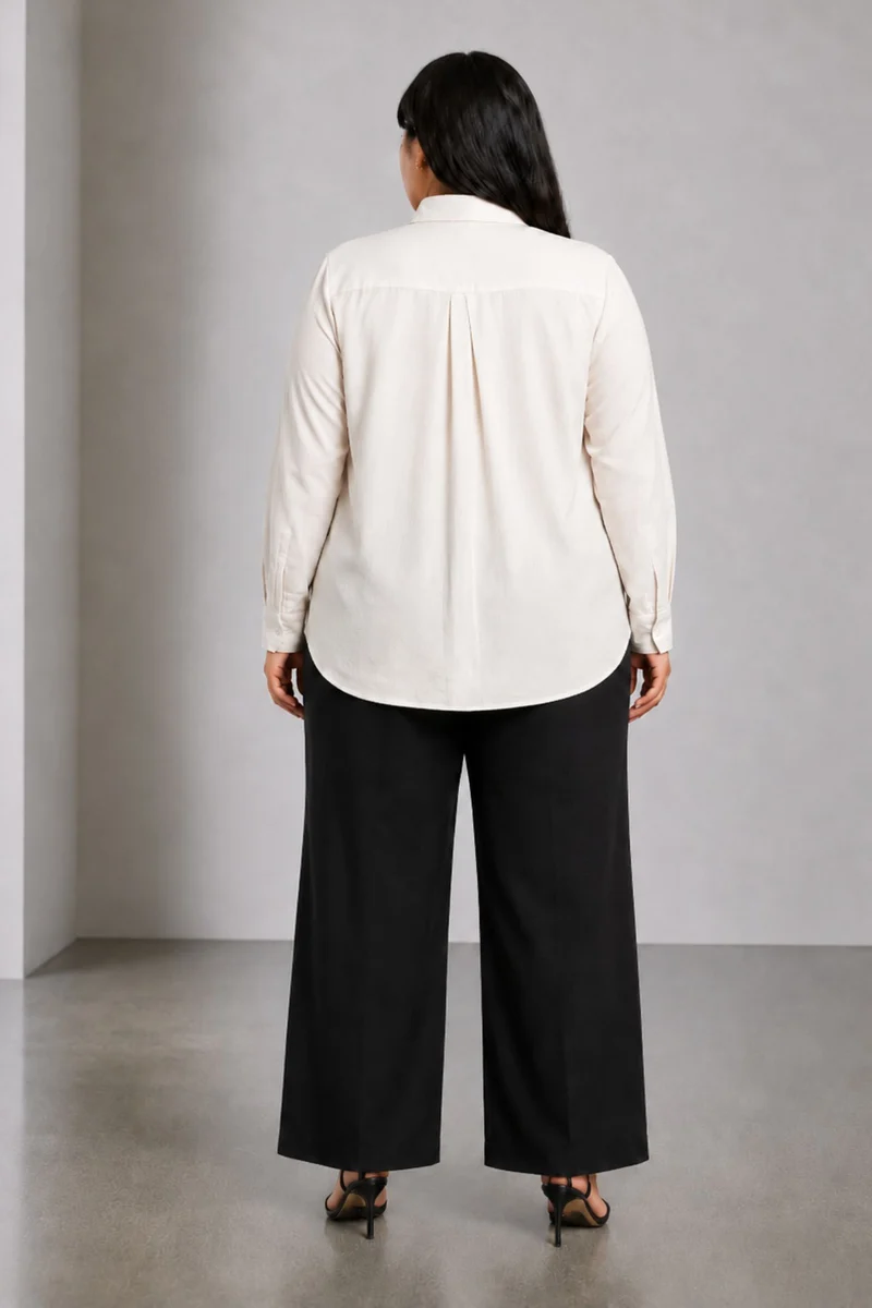 Loloina Top|Cotton Notch Collar Shirt
