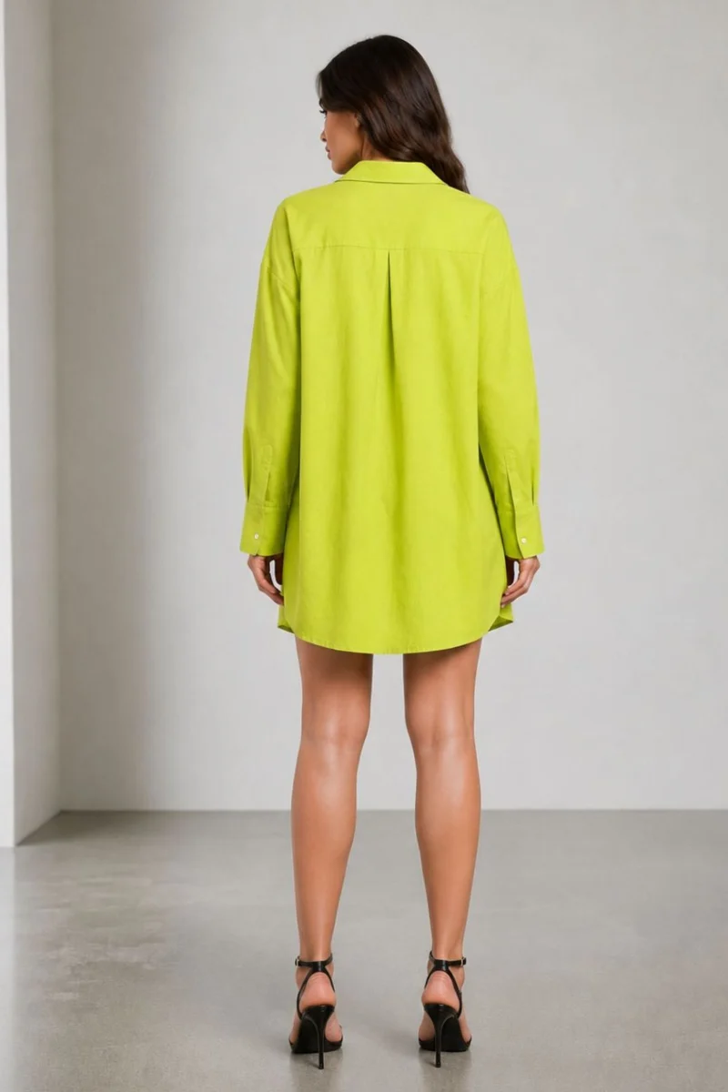 Ginap|Linen Oversized Shirt With Mini Dress