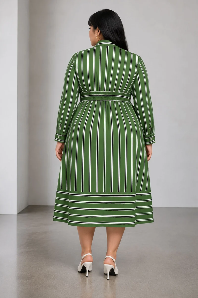Ponita|Cotton Striped Maxi Dress