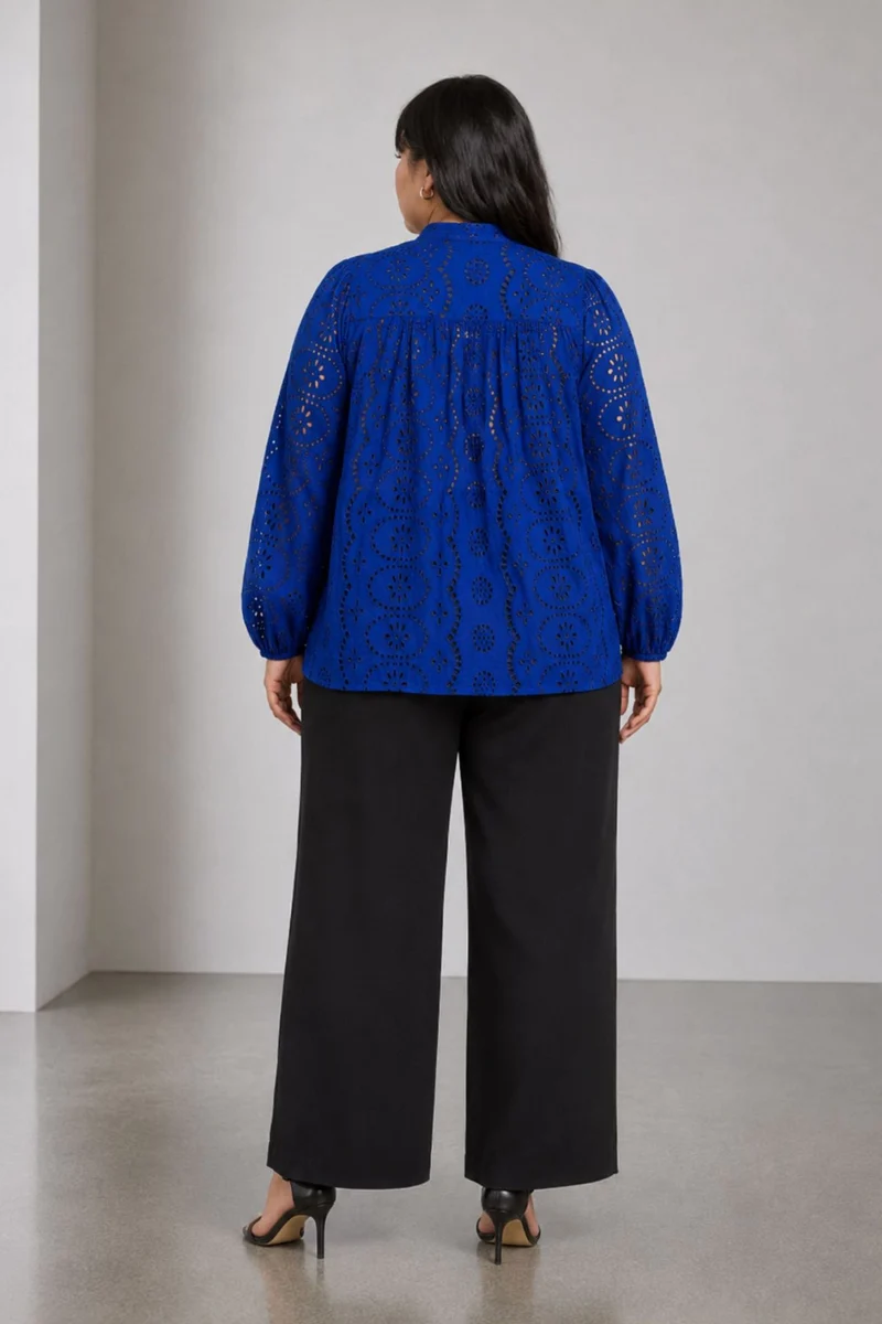 Ponila|Cotton Gather Front Relaxed Fit Top