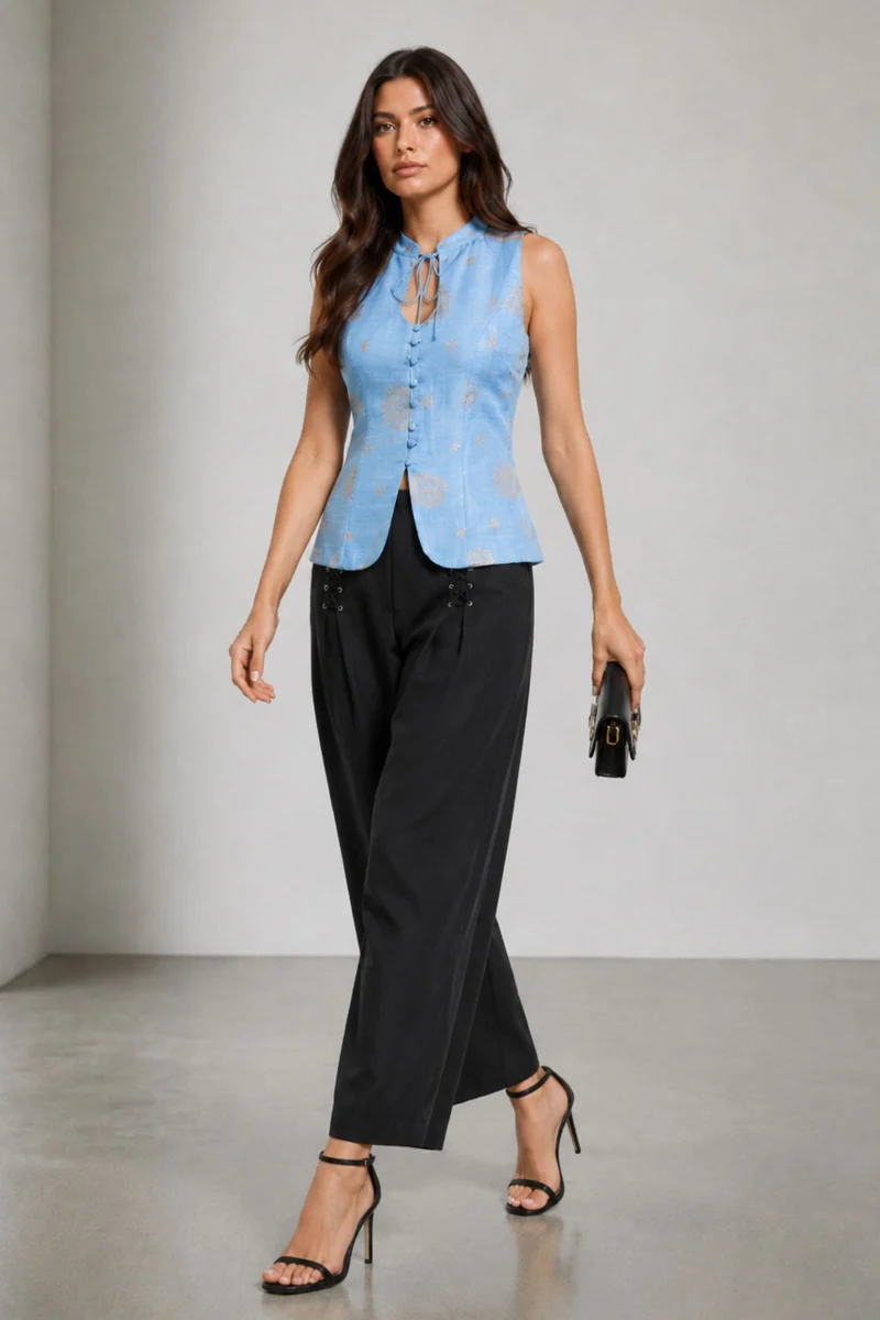 Minana|Viscose Cutout Top