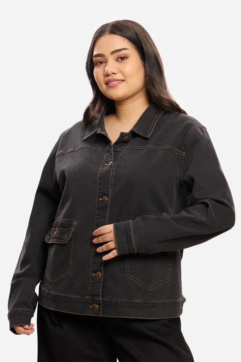 Aanya|Cotton Denim Jacket