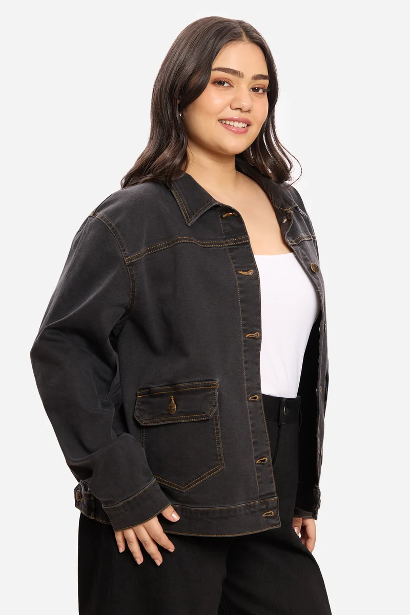 Aanya|Cotton Denim Jacket
