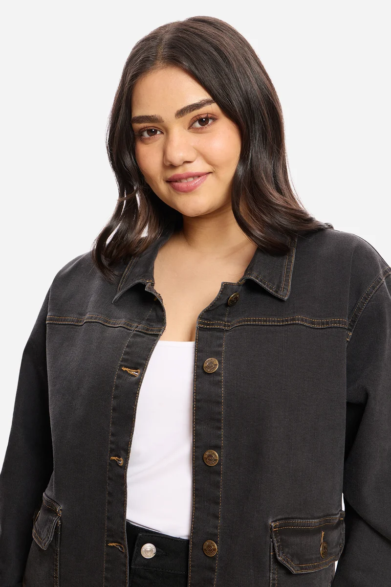 Aanya|Cotton Denim Jacket