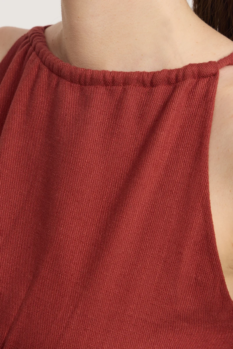 Linja|Cotton Back Tie-Up Maxi Dress