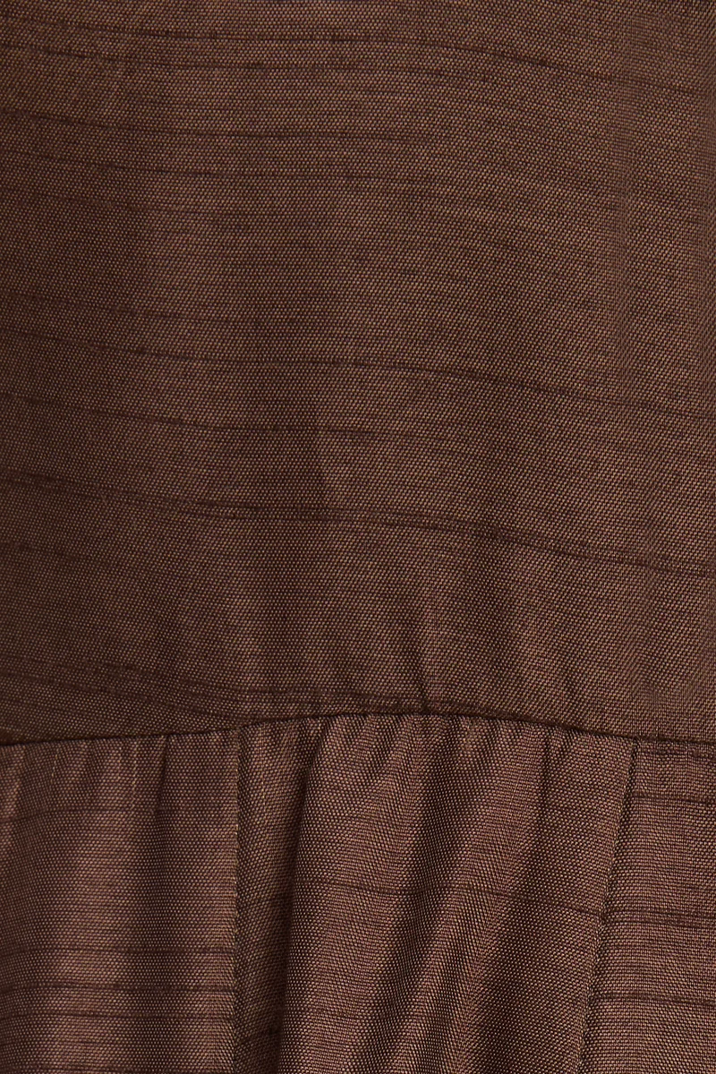 Izal|100% Viscose Sweetheart Neck Maxi Dress