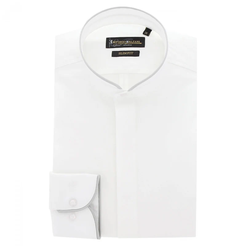 Chemise homme mode col mao coupe cintrée MAO Emporio balzani