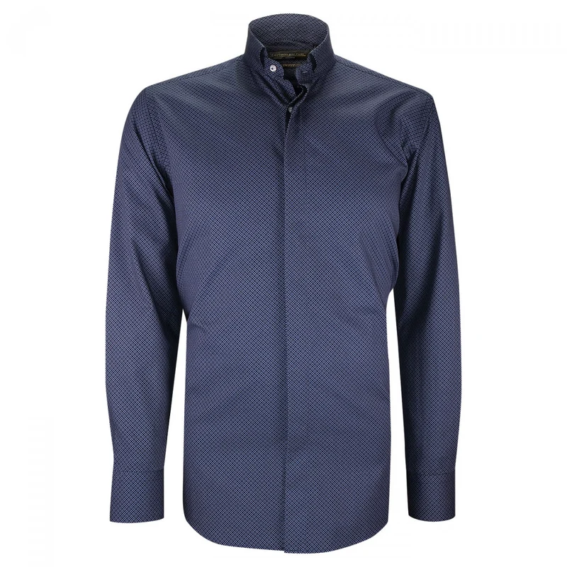 Chemise homme mode col cousu mao à motifs coupe cintrée MILO Emporio balzani