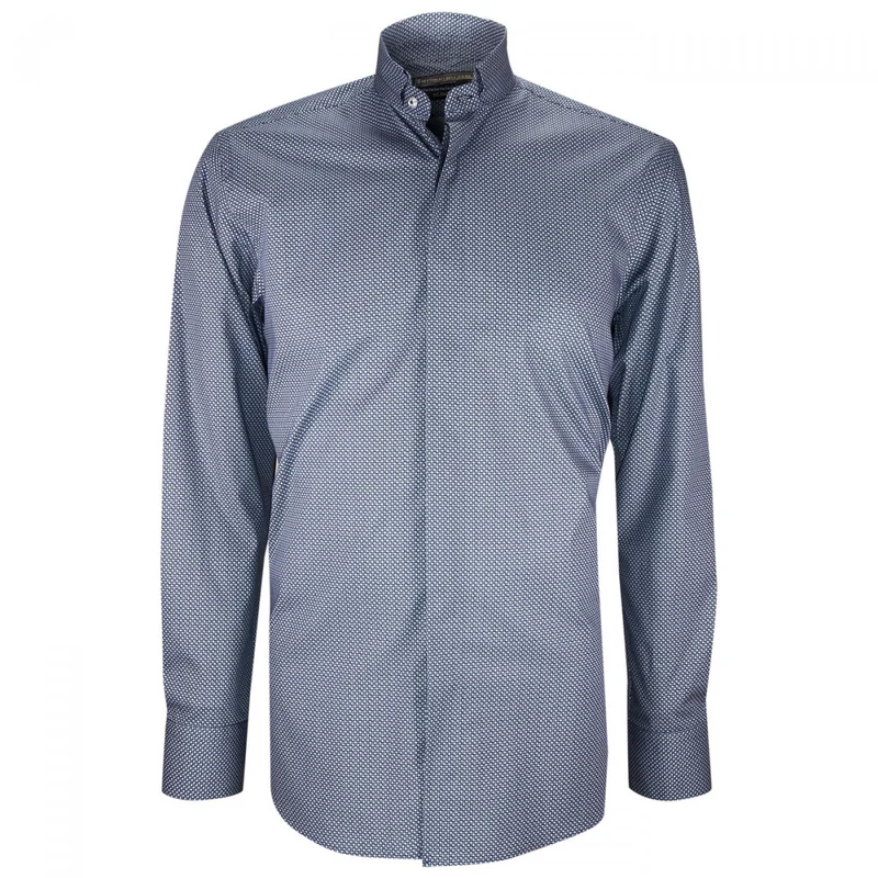 Chemise homme mode col cousu mao à motifs coupe cintrée MILO Emporio balzani