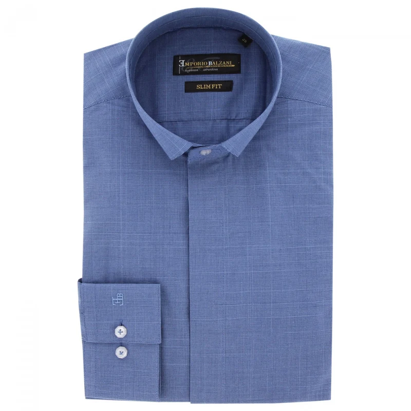 Chemise homme mode col cousu mao à motifs coupe cintrée MILO Emporio balzani