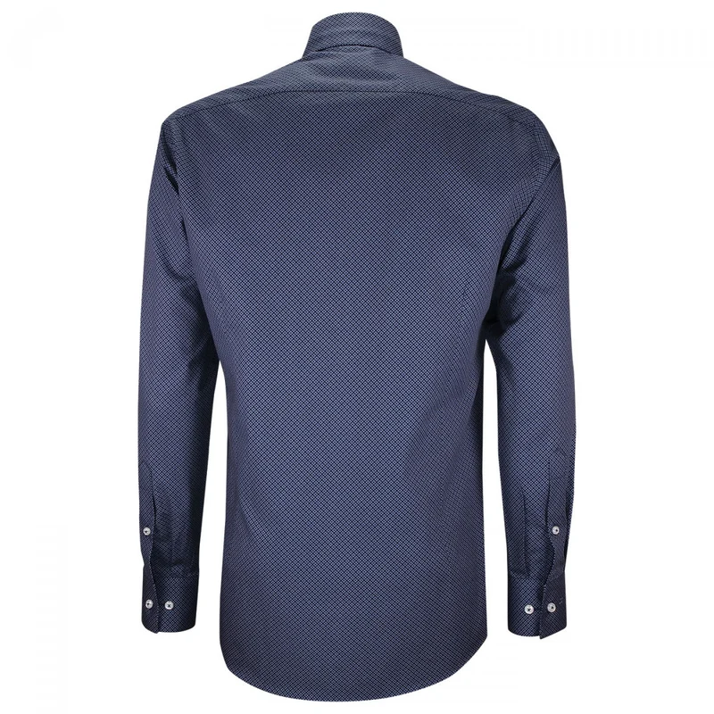 Chemise homme mode col cousu mao à motifs coupe cintrée MILO Emporio balzani
