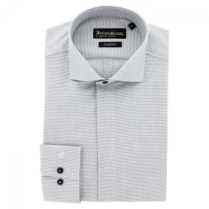 Chemise homme mode gorge cachée à motifs coupe cintrée ANDREA Emporio balzani