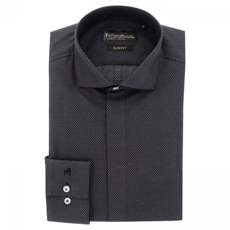 Chemise homme mode gorge cachée à motifs coupe cintrée ANDREA Emporio balzani