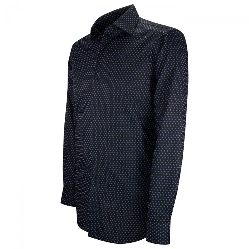 Chemise homme mode gorge cachée à motifs coupe cintrée LUIGI2 Emporio balzani