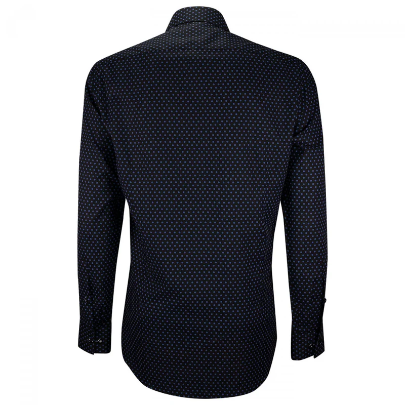 Chemise homme mode gorge cachée à motifs coupe cintrée LUIGI2 Emporio balzani