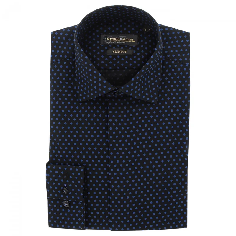 Chemise homme mode gorge cachée à motifs coupe cintrée LUIGI2 Emporio balzani