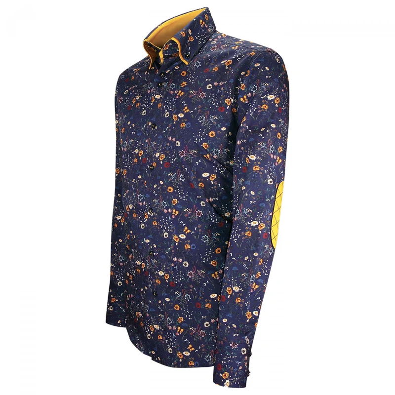Chemise homme double col à coudières coupe cintrée EROS Emporio balzani