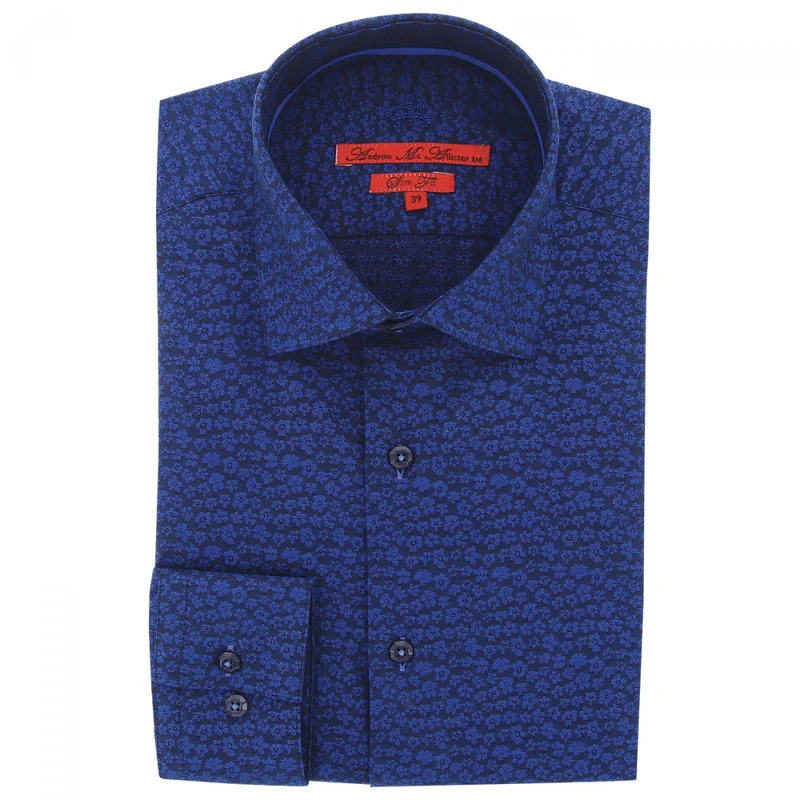 Chemise homme tissu à motifs coupe cintrée FLOWER Andrew Mac Allister