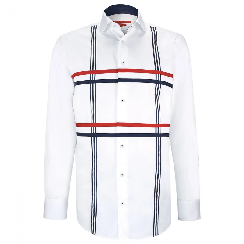 Chemise homme satin de coton coupe cintrée FLAG Andrew Mac Allister