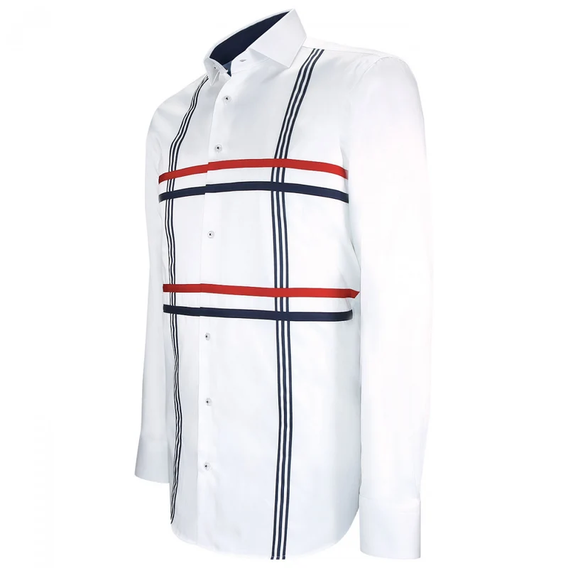 Chemise homme satin de coton coupe cintrée FLAG Andrew Mac Allister