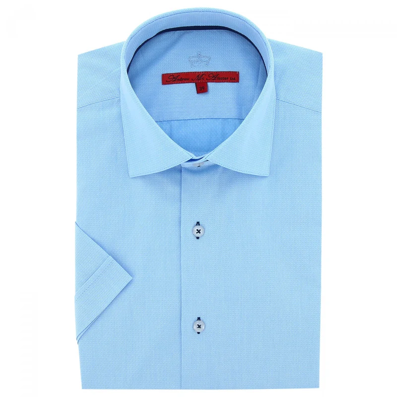 Chemisette homme classique coupe droite SHTRAIGHT Andrew Mac Allister